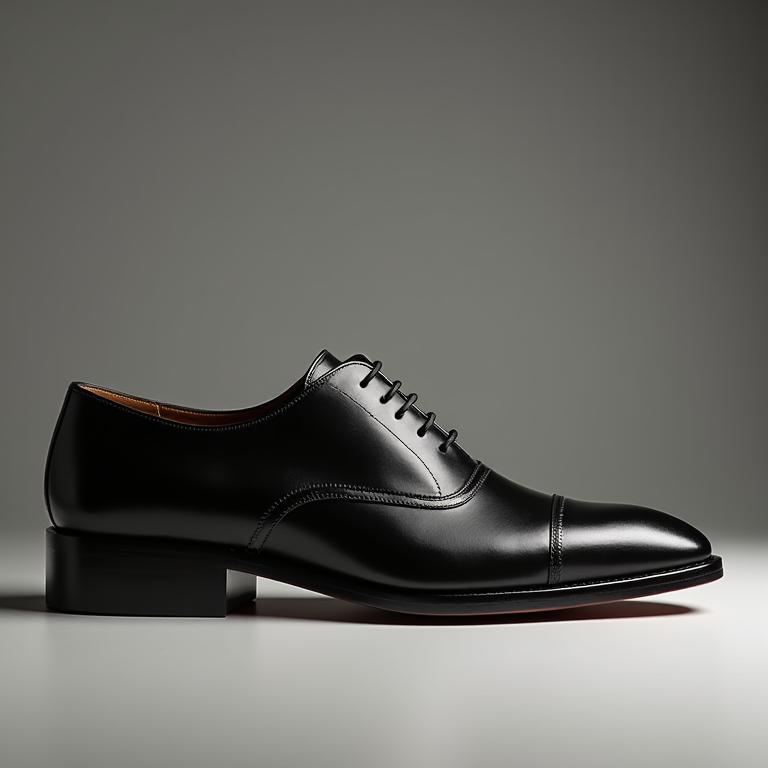 Wholecut oxford shoes crafted from a single piece of flawless black leather.